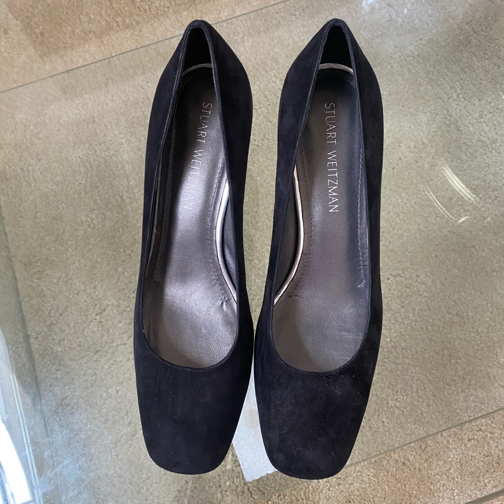 Black suede shoes